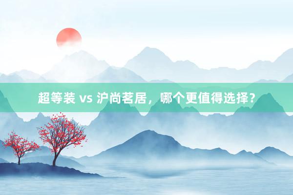 超等装 vs 沪尚茗居,哪个更值得选择?