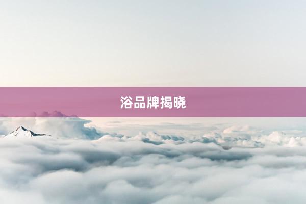 浴品牌揭晓